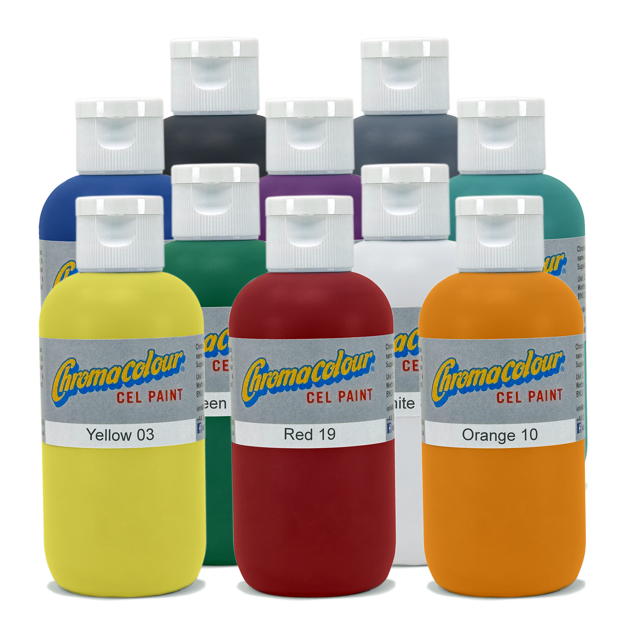 Cel Paint for traditional cartoon animation. Vinyl cartoon colours for hand-painted cels.