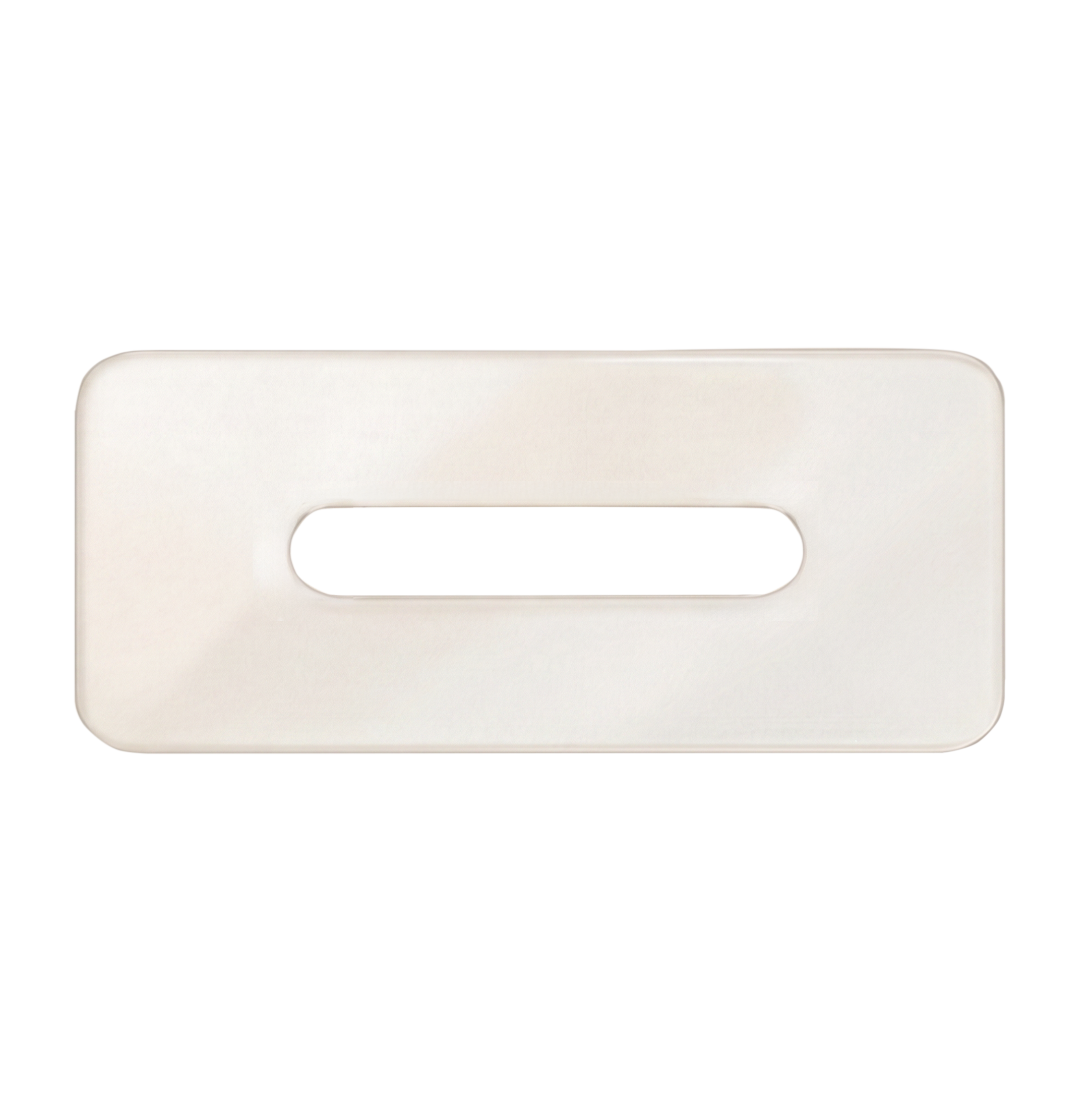 Transparent slotted hole protector for punched animation paper.