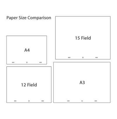Animation Paper Size Guide. How does A4, 12 Field, A3 and 15 Field compare?