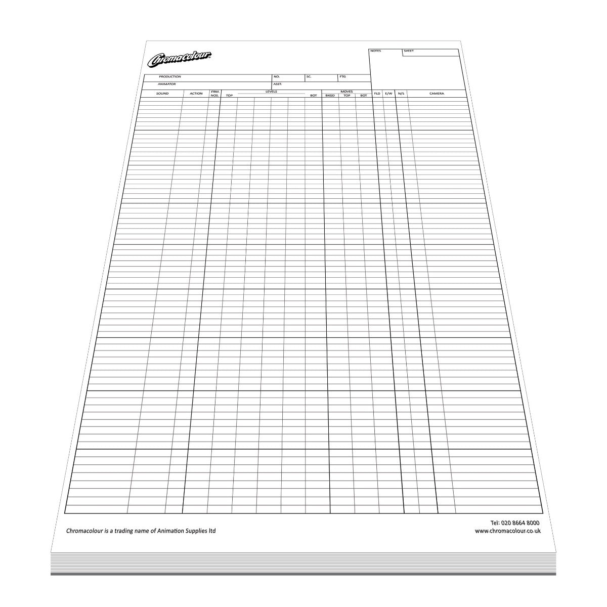 Dope Sheet Pad - 50 Sheets