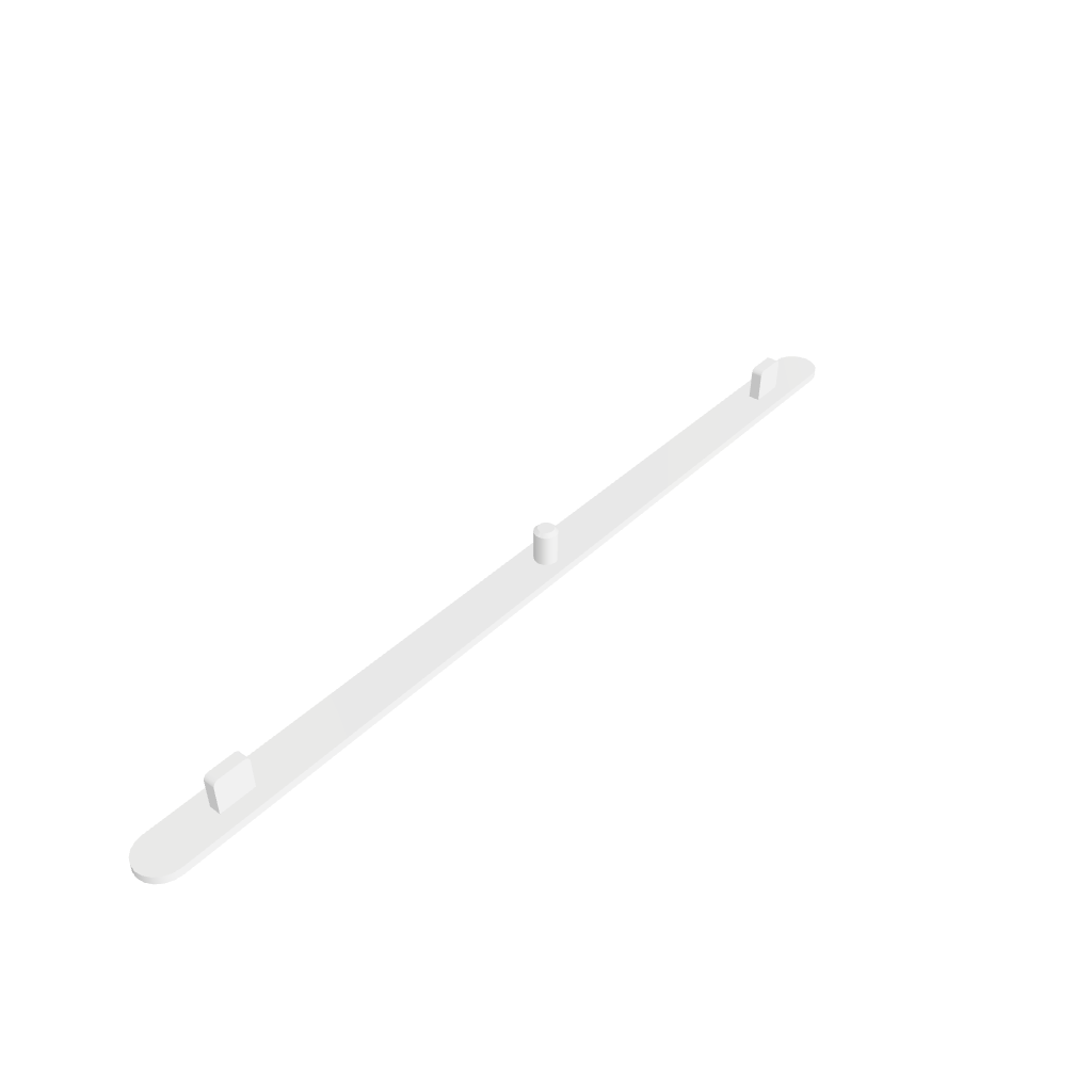 3D Model of the Chromacolour 3 Pin Plastic Animation Peg Bar